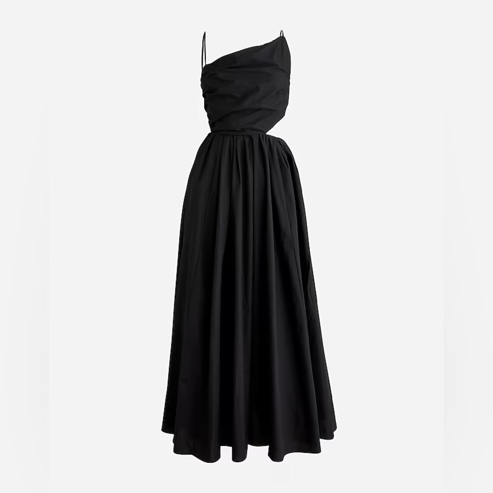 J. Crew Collection Side Cut Out Black Dress